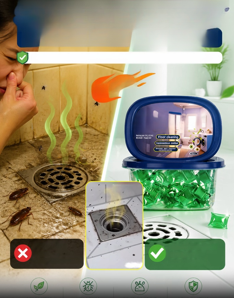 [One capsule solves the problem of smelly mosquitoes] 3-in-1 drain cleaner beads