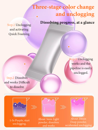 【Non-Damaging to Pipes】Powerful Anti-Clog Drain Cleaner Powder
