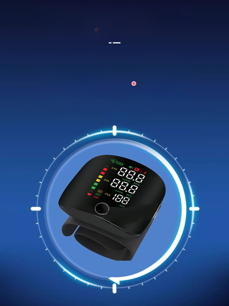 Large Screen Digital Wrist Blood Pressure Meter with Voice Prompt