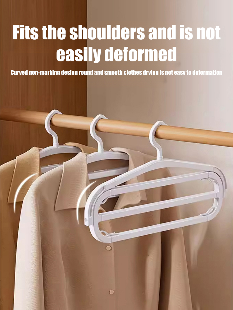 Windproof Non-slip Foldable Telescopic Clothes Hanger