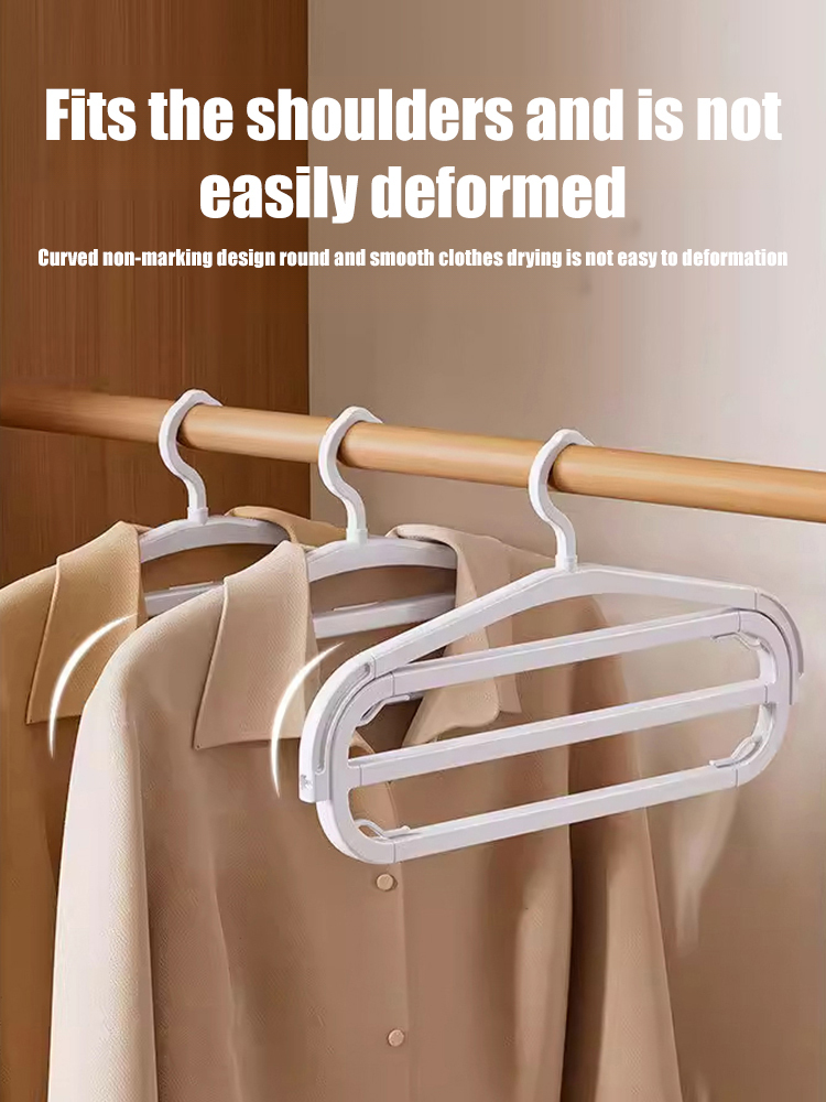 Windproof Non-slip Foldable Telescopic Clothes Hanger