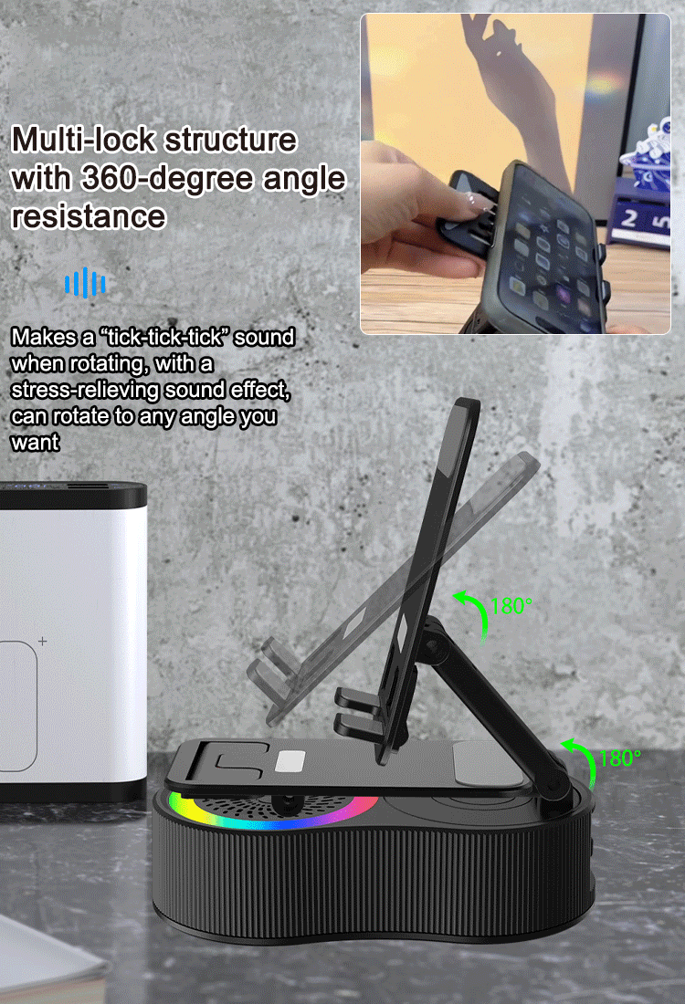 360 degree rotating mobile phone holder with lifting function
