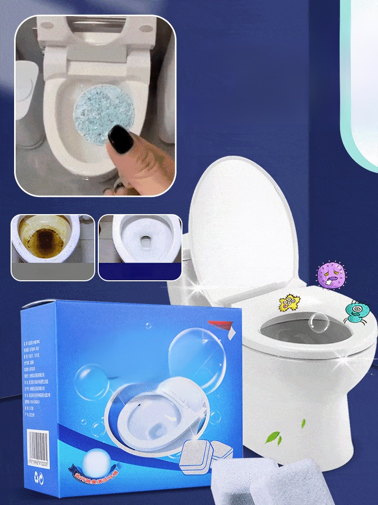 Powerful Stain Remover Toilet Bowl Cleaning Foam Tablets