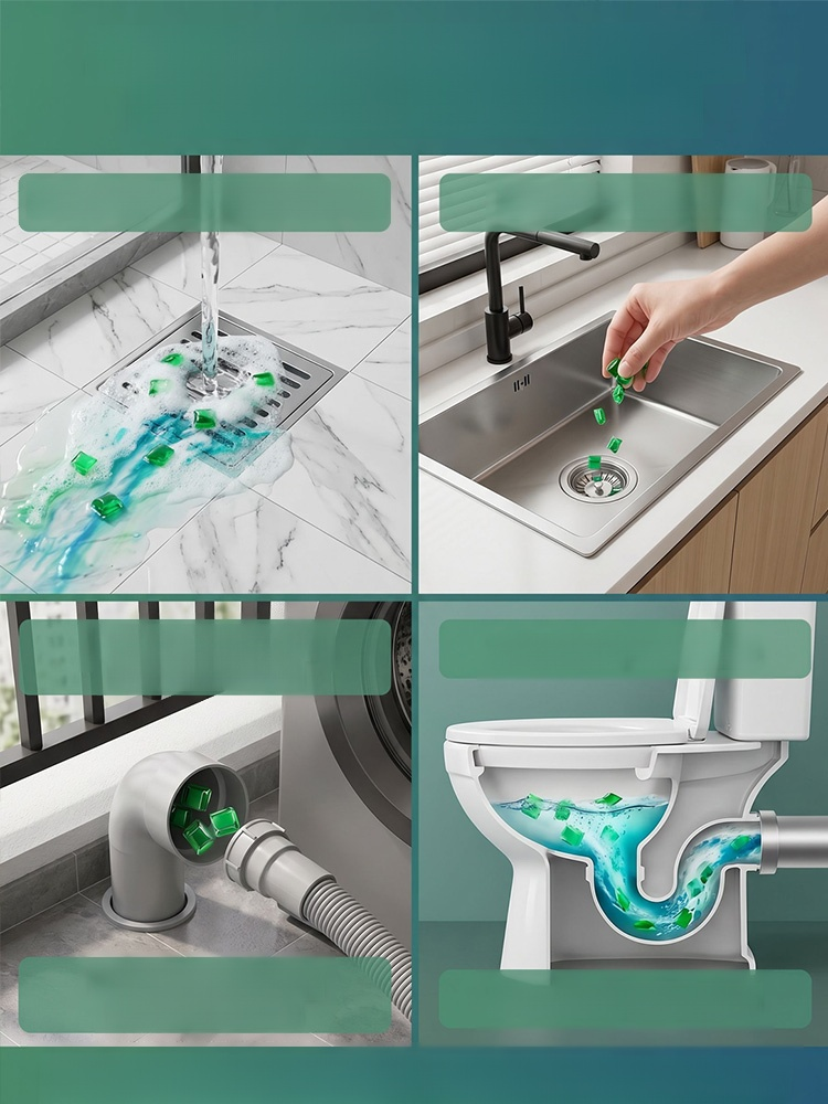 [One capsule solves the problem of smelly mosquitoes] 3-in-1 drain cleaner beads