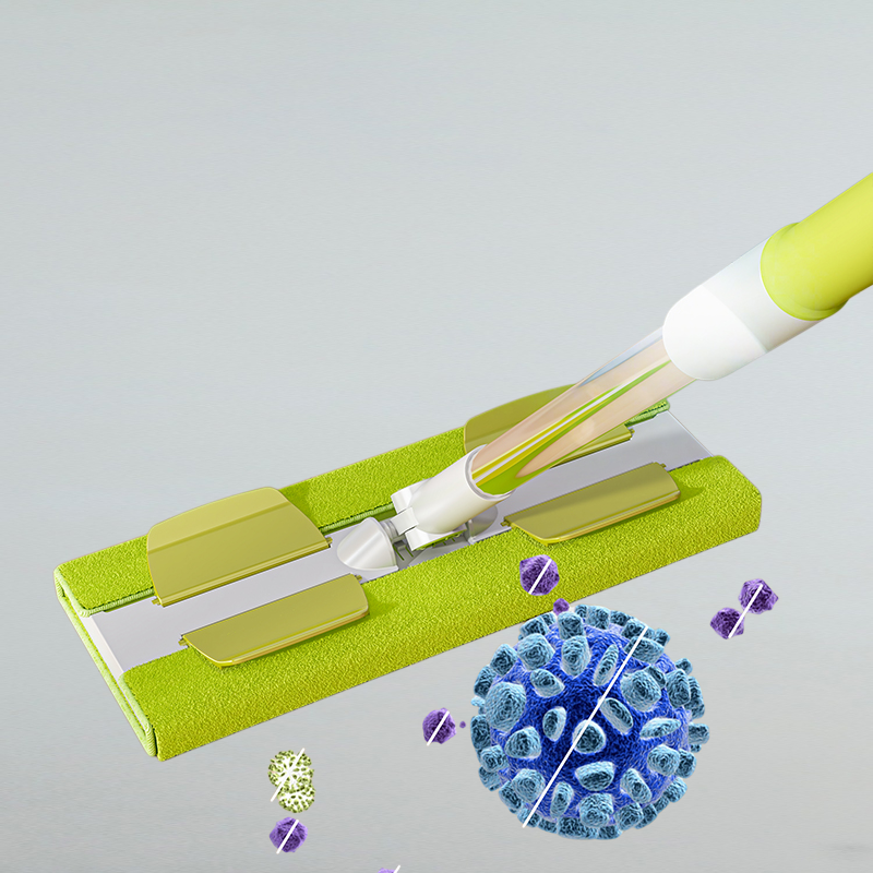 Wet and dry cloth flat mop