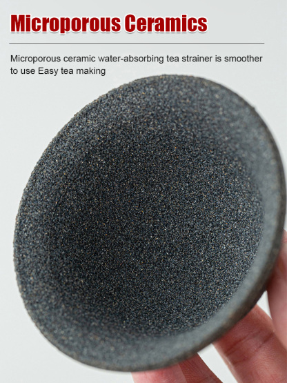 [Recommended by tea art masters] High-end non-porous filter tea strainer