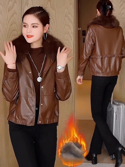 寒流來襲不再怕冷。加絨加厚皮衣具備強效防風與內層蓄熱功能，一件抵多件，俐落挺版設計適合機車通勤與休閒場合。