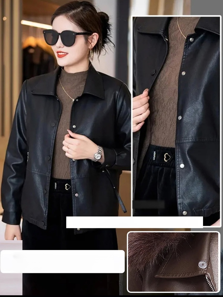 寒流來襲不再怕冷。加絨加厚皮衣具備強效防風與內層蓄熱功能，一件抵多件，俐落挺版設計適合機車通勤與休閒場合。