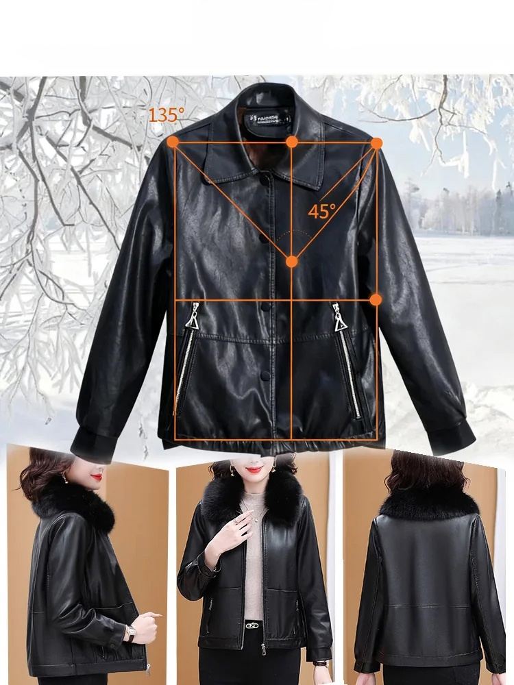 寒流來襲不再怕冷。加絨加厚皮衣具備強效防風與內層蓄熱功能，一件抵多件，俐落挺版設計適合機車通勤與休閒場合。