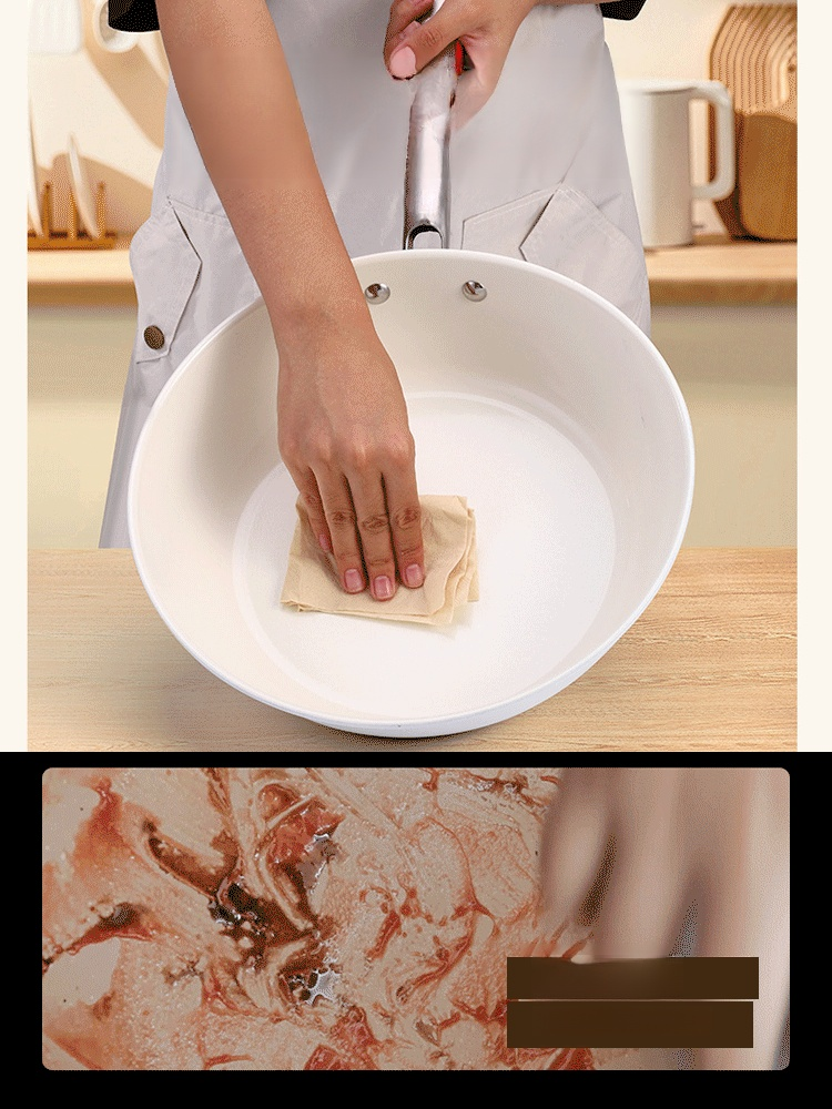 【四倍不黏】貝殼鵝卵石多功能不沾平底鍋，无涂层不粘锅平底锅🍳100%不粘锅，轻油少烟，无油煎蛋没问题🌿不管是煎、炒、炖还是煮，这款锅能顶八个锅✨易清洗省油，无惧各种烹饪需求