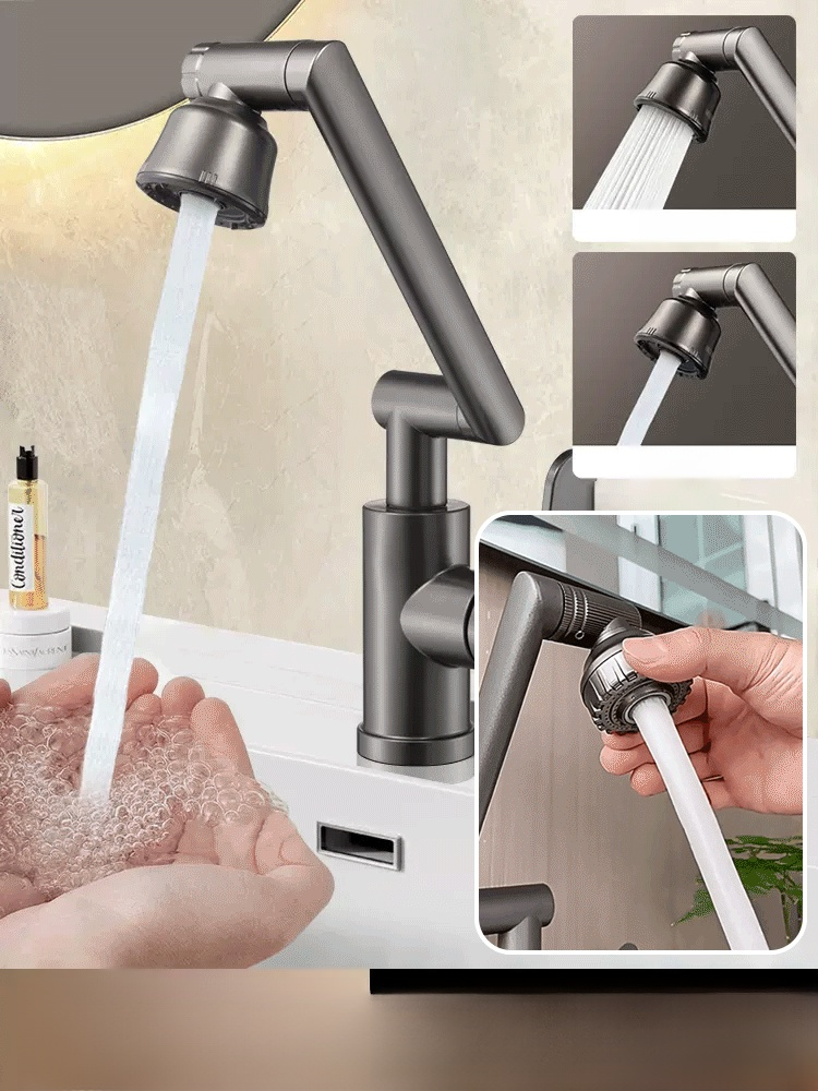 1080°機械手臂旋轉水龍頭