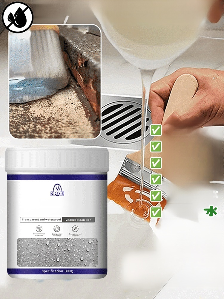 一層防水，50年不漏水，哪裡漏水補哪裡✅ 1秒補漏，防水防曬💖✅不發黃不開裂，實用美觀，輕鬆省下好幾百！