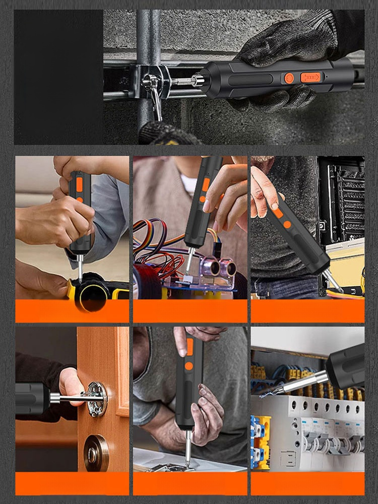 居家DIY必備神器，升級強勁扭力！萬能電動螺絲刀套組，從家具到3C，輕鬆維修不求人，一把抵多把！無論是組裝家具、修理電器，還是興趣創作，這套萬能工具都能讓您工作效率倍增，享受DIY樂趣。