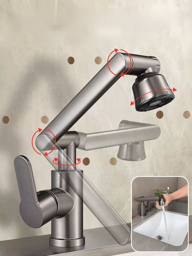 1080°機械手臂旋轉水龍頭