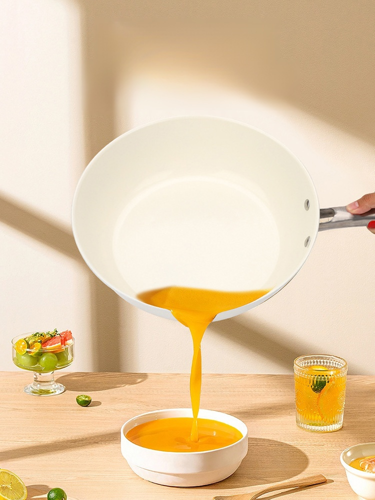 【四倍不黏】貝殼鵝卵石多功能不沾平底鍋，无涂层不粘锅平底锅🍳100%不粘锅，轻油少烟，无油煎蛋没问题🌿不管是煎、炒、炖还是煮，这款锅能顶八个锅✨易清洗省油，无惧各种烹饪需求