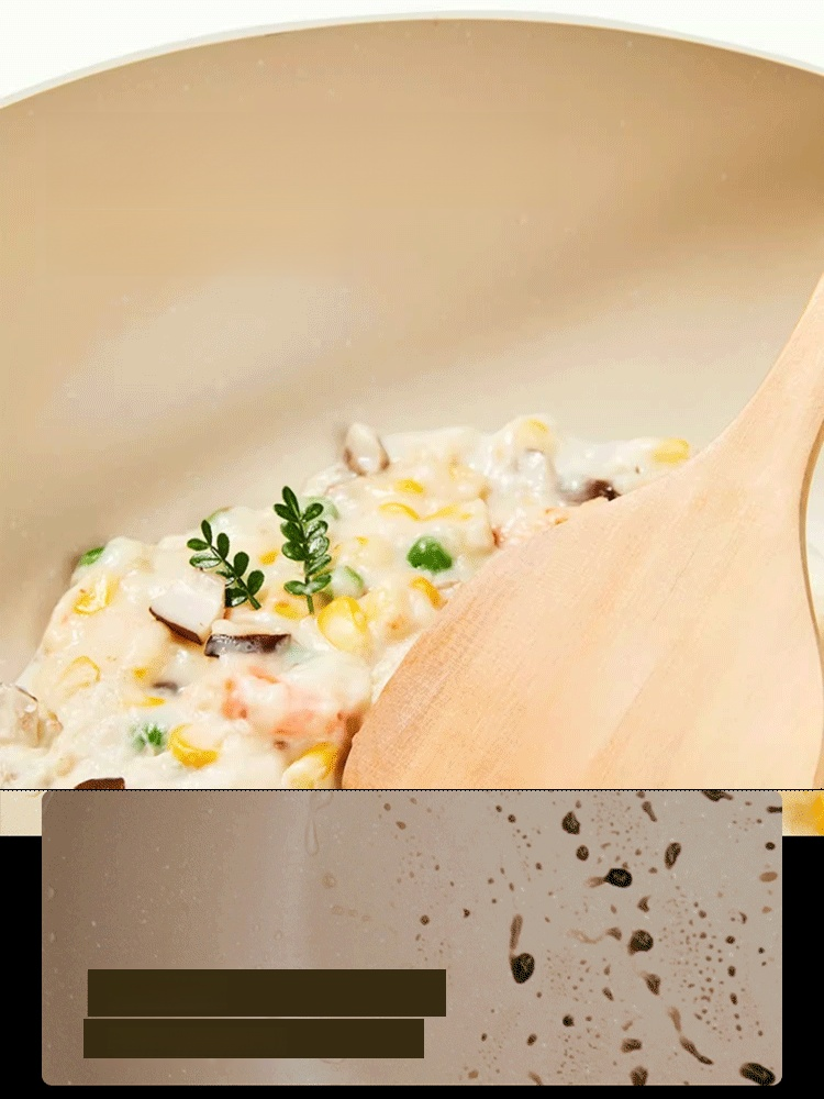 【四倍不黏】貝殼鵝卵石多功能不沾平底鍋，无涂层不粘锅平底锅🍳100%不粘锅，轻油少烟，无油煎蛋没问题🌿不管是煎、炒、炖还是煮，这款锅能顶八个锅✨易清洗省油，无惧各种烹饪需求