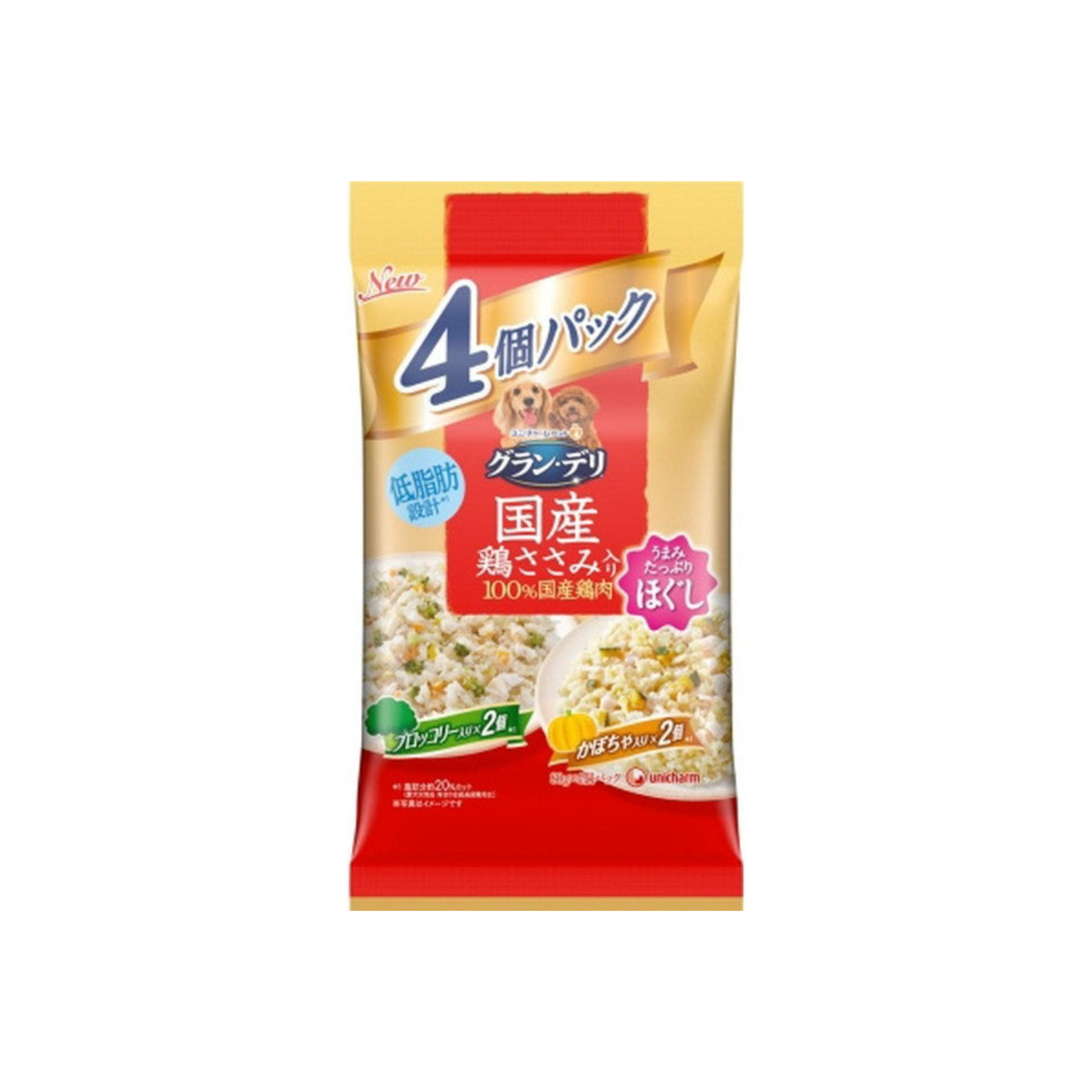 unicharm-*Gran-Deli 雞肉濕糧包 - 西蘭花&南瓜肉泥(80g*4入)(4520699667255)[平行進口]