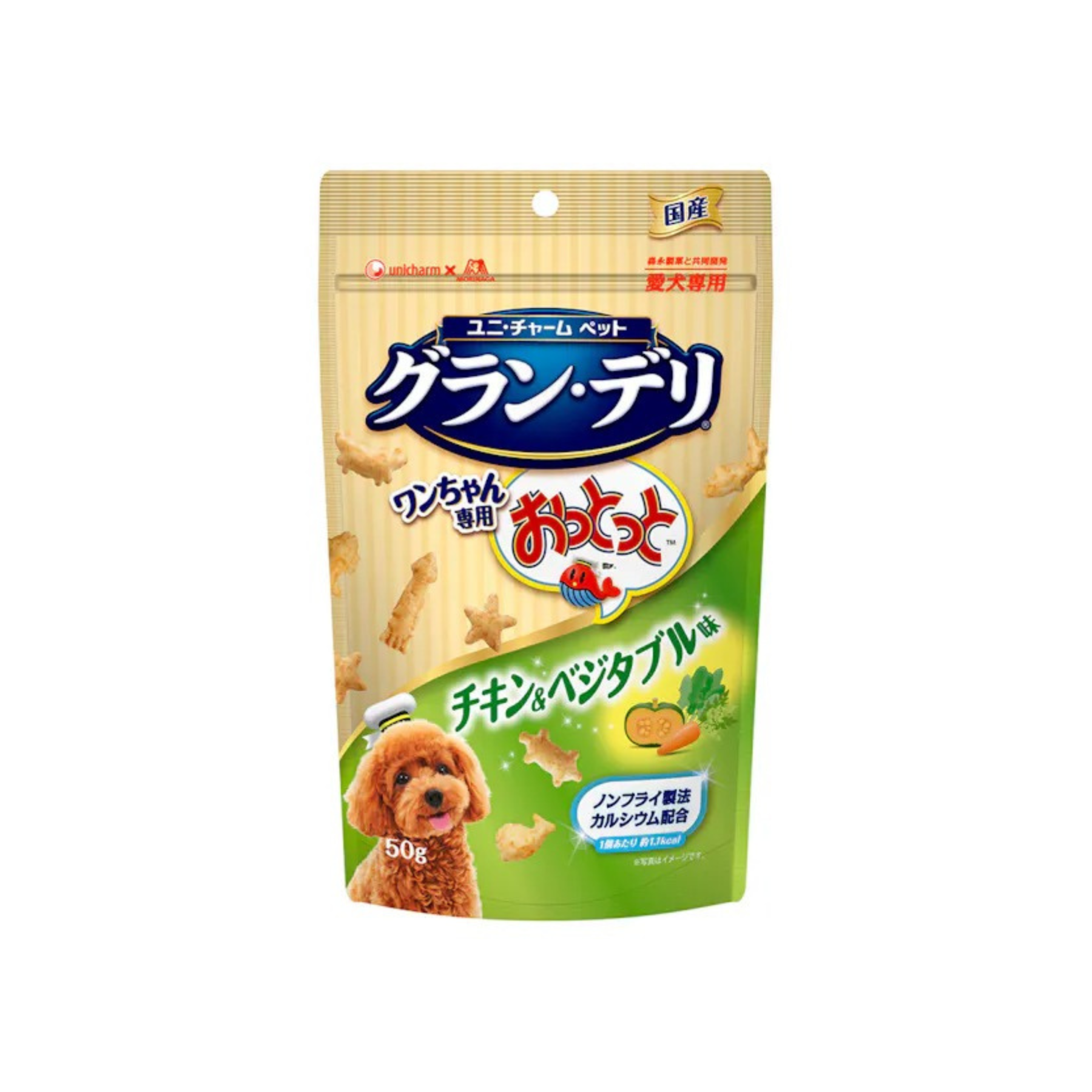 unicharm-*狗狗魚仔餅 - 雞肉蔬菜味 50g(4520699683699)[平行進口]