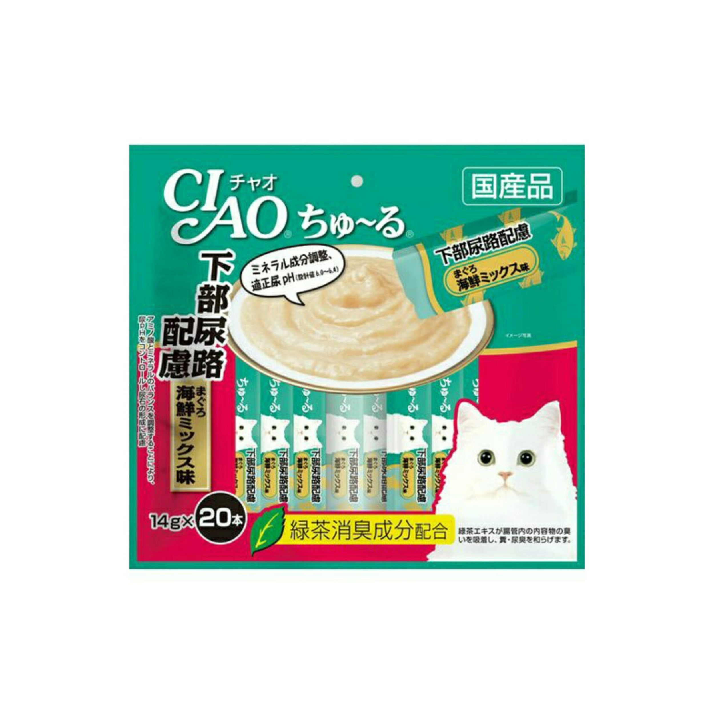 CIAO-*(20條)鮪魚海鮮混合風味精選貓條 下泌尿系統保健護理 14g(4901133625985) [平行進口]