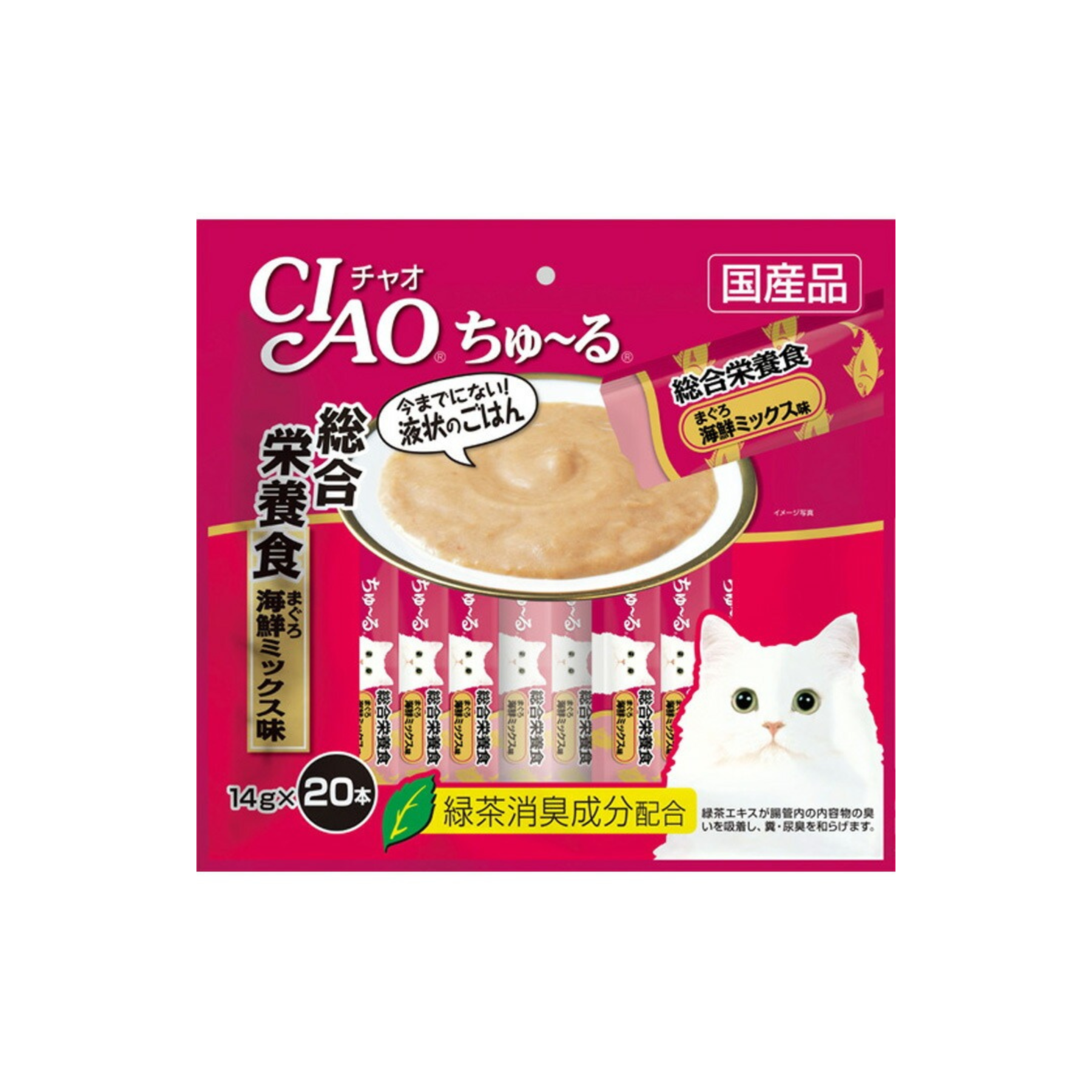 CIAO-*(20條)鮪魚海鮮混合風味精選貓條 14g(4901133626005) [平行進口]