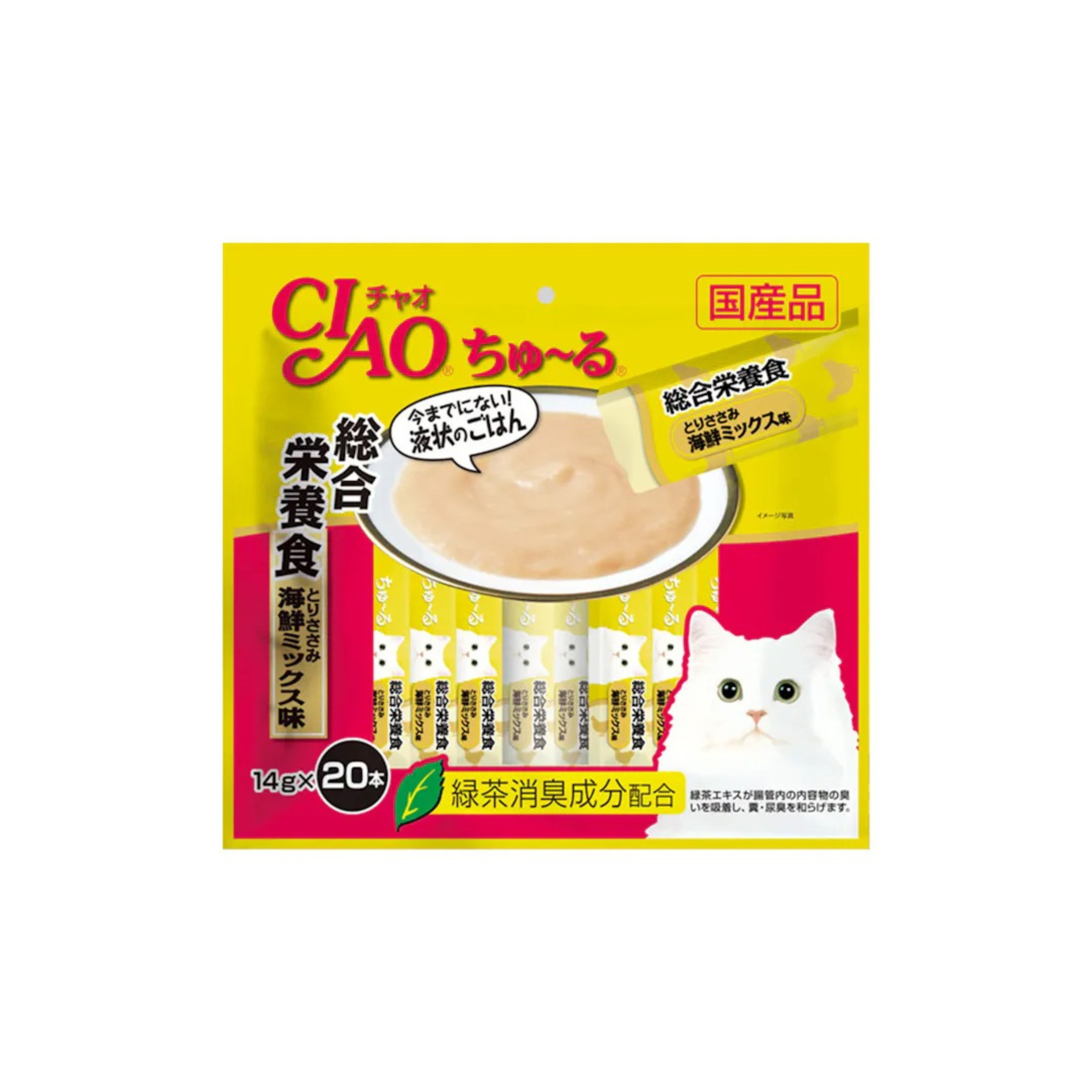 CIAO-*(20條)雞柳海鮮混合風味精選貓條 14g(4901133626012)[平行進口]