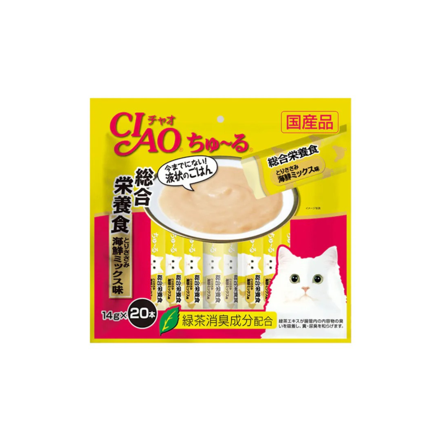 CIAO-*(20條)雞柳海鮮混合風味精選貓條 14g(4901133626012)[平行進口]