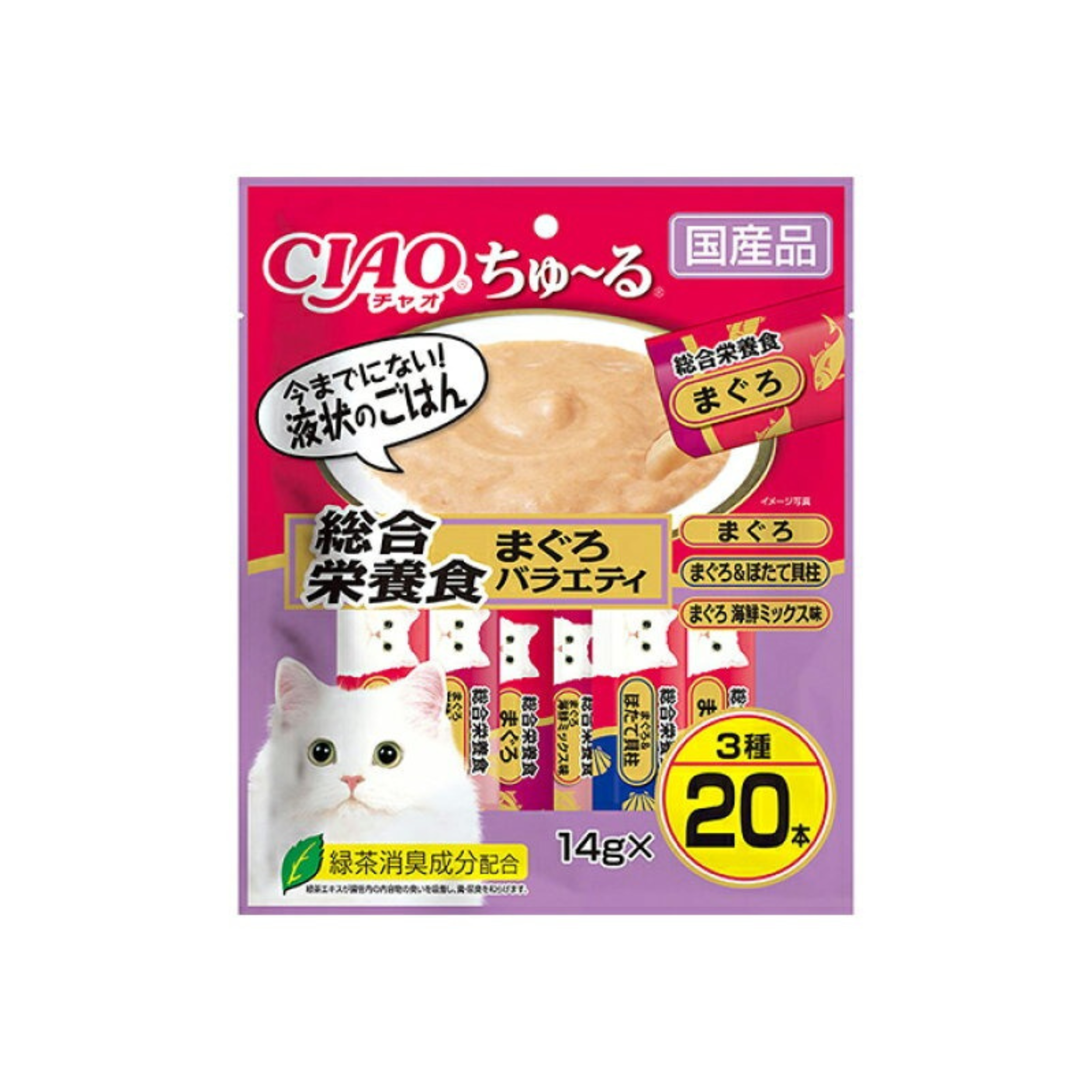 CIAO-*(20條)鮪魚海鮮混合風味精選貓條 14g(4901133626364) [平行進口]