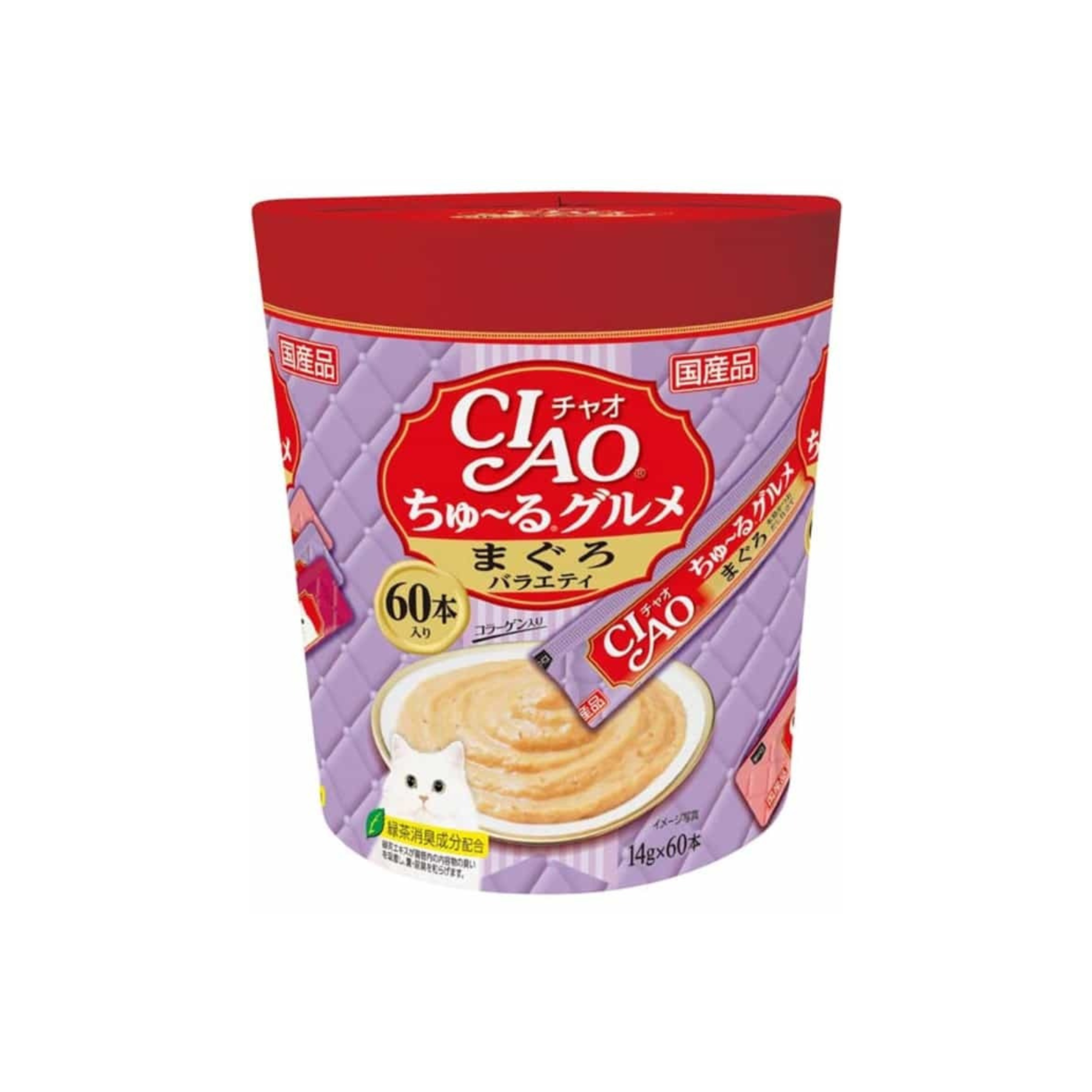 CIAO-*(60條)鮪魚-精選3種口味貓條 14g(4901133718809)[平行進口]