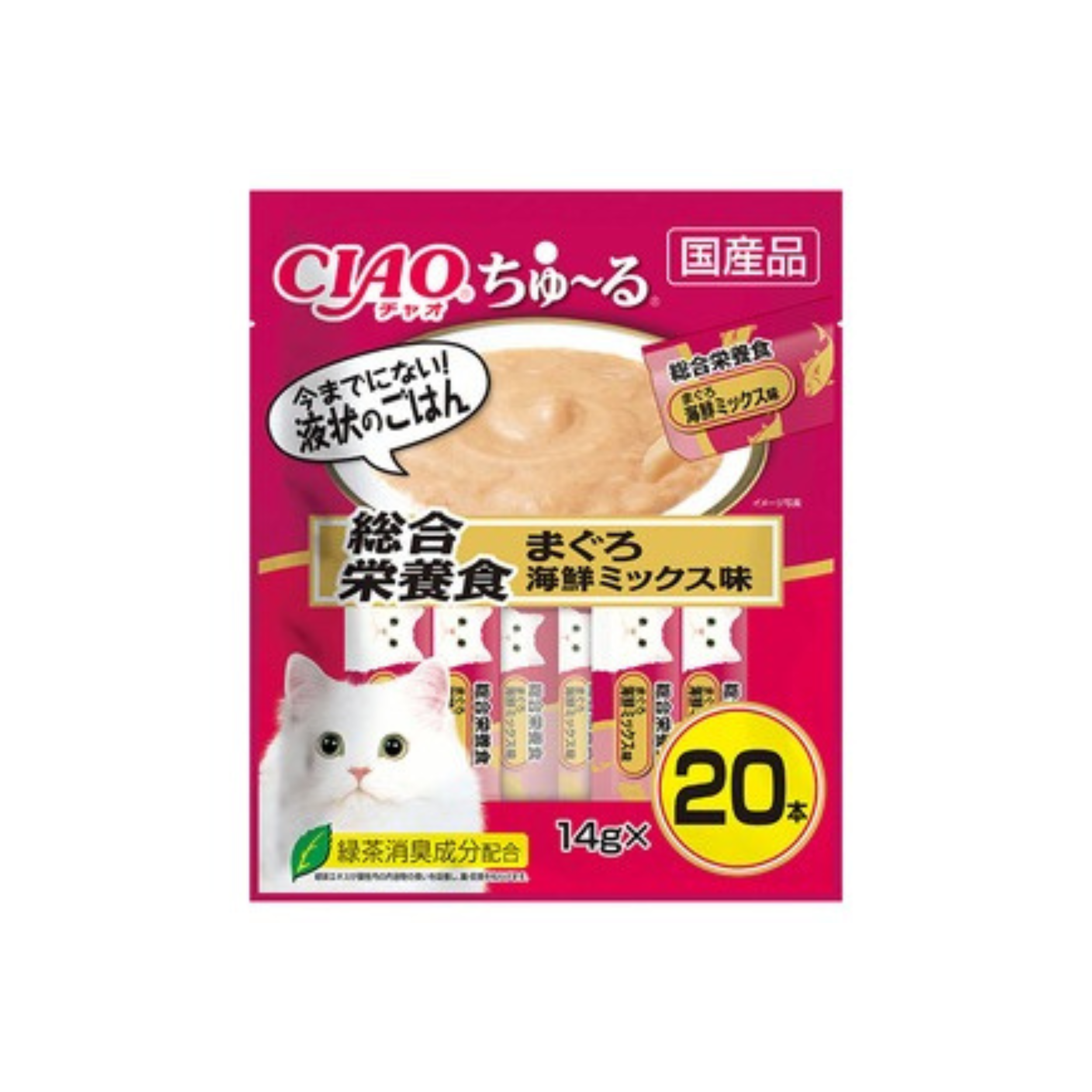 CIAO-*(20條)鮪魚海鮮混合味精選貓條 14g(4901133720376) [平行進口]