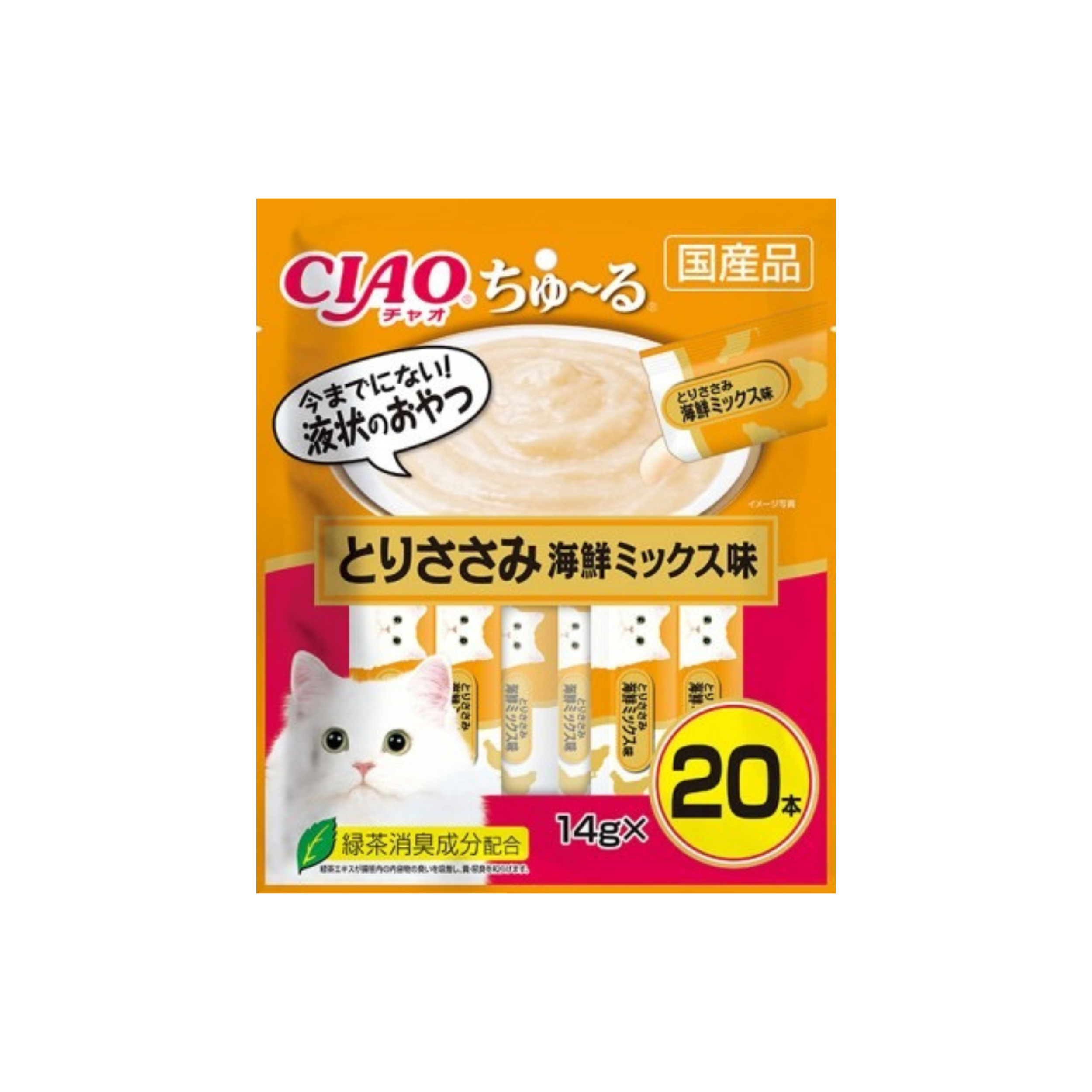 CIAO-*(20條)雞柳海鮮混合風味精選貓條 14g(4901133720383) [平行進口]