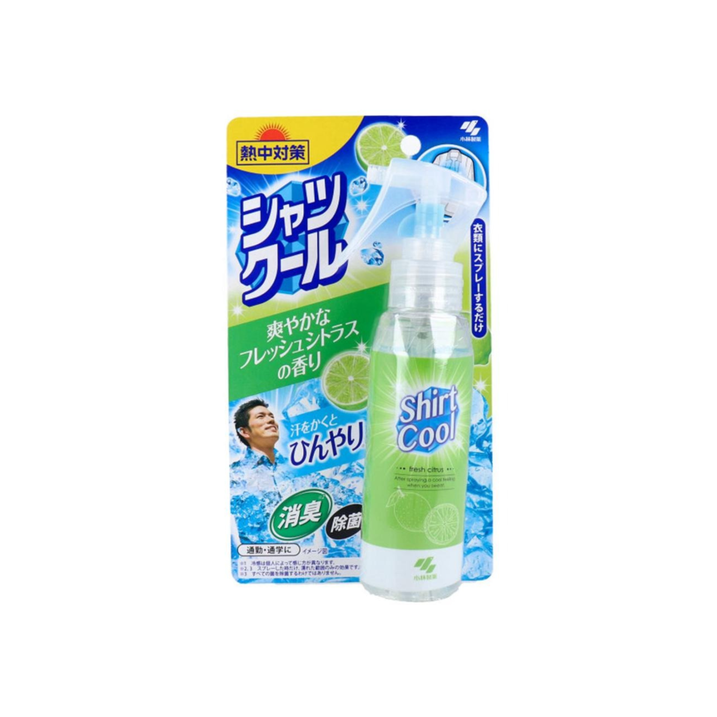 小林製藥-*[綠色 清新檸檬]衣物清涼冷感降溫噴霧 衣物冰涼 防暑提神 100ml(4901548603295)[平行進口]