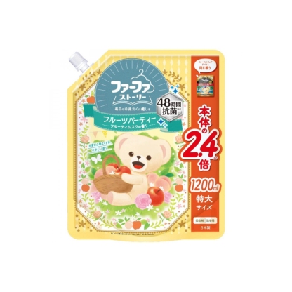 熊寶貝-*【水果麝香】持久抗菌除臭衣物柔順劑 補充裝 1200ml(4902135670003)[平行進口]