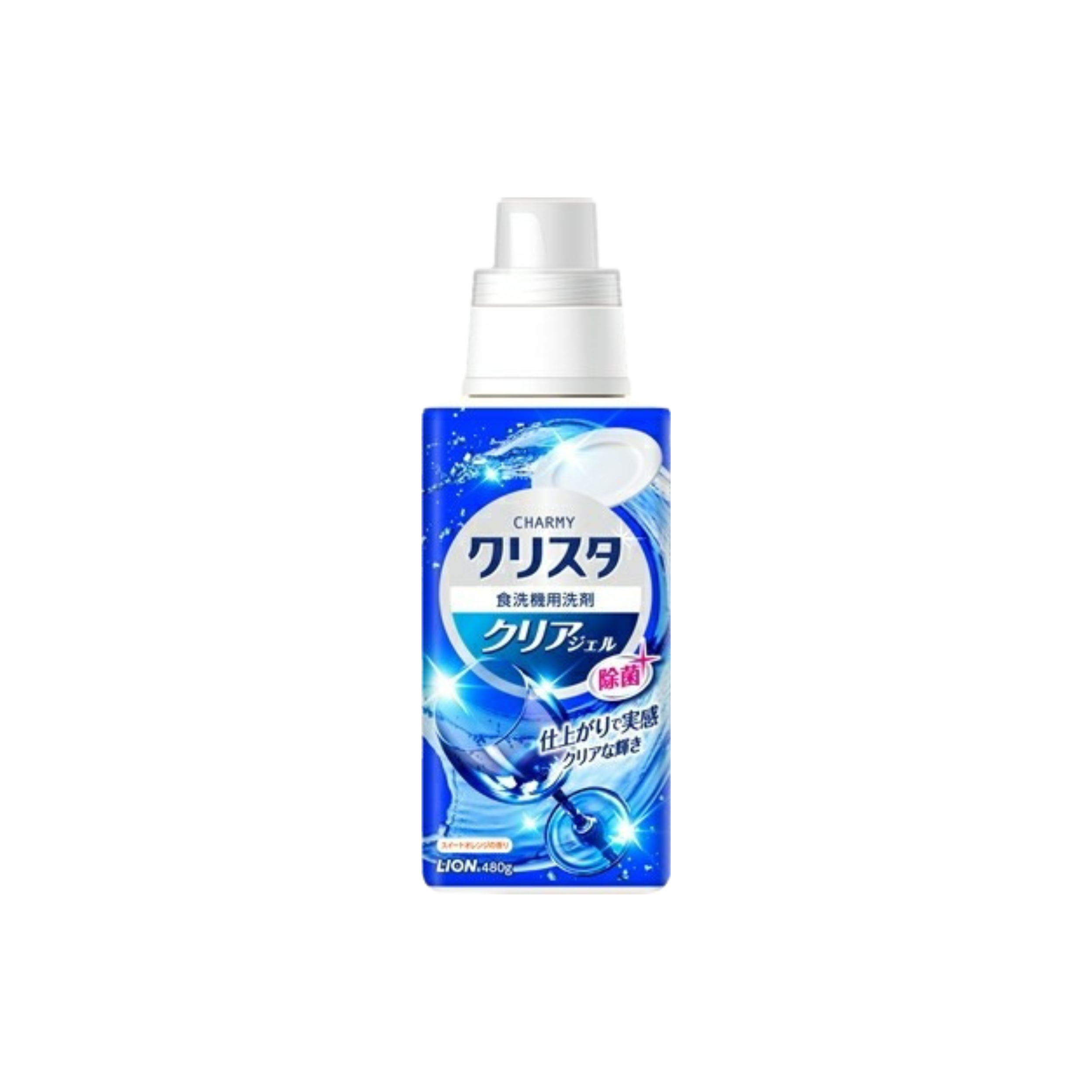 獅王-*[剔透型 甜橙花香]CHARMY Crysta Clear 玻璃食具明亮洗潔精 洗碗機專用 補充裝 420g(4903301277842)[平行進口]