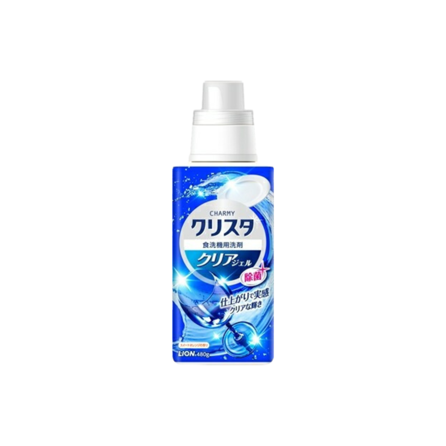 獅王-*[剔透型 甜橙花香]CHARMY Crysta Clear 玻璃食具明亮洗潔精 洗碗機專用 補充裝 420g(4903301277842)[平行進口]