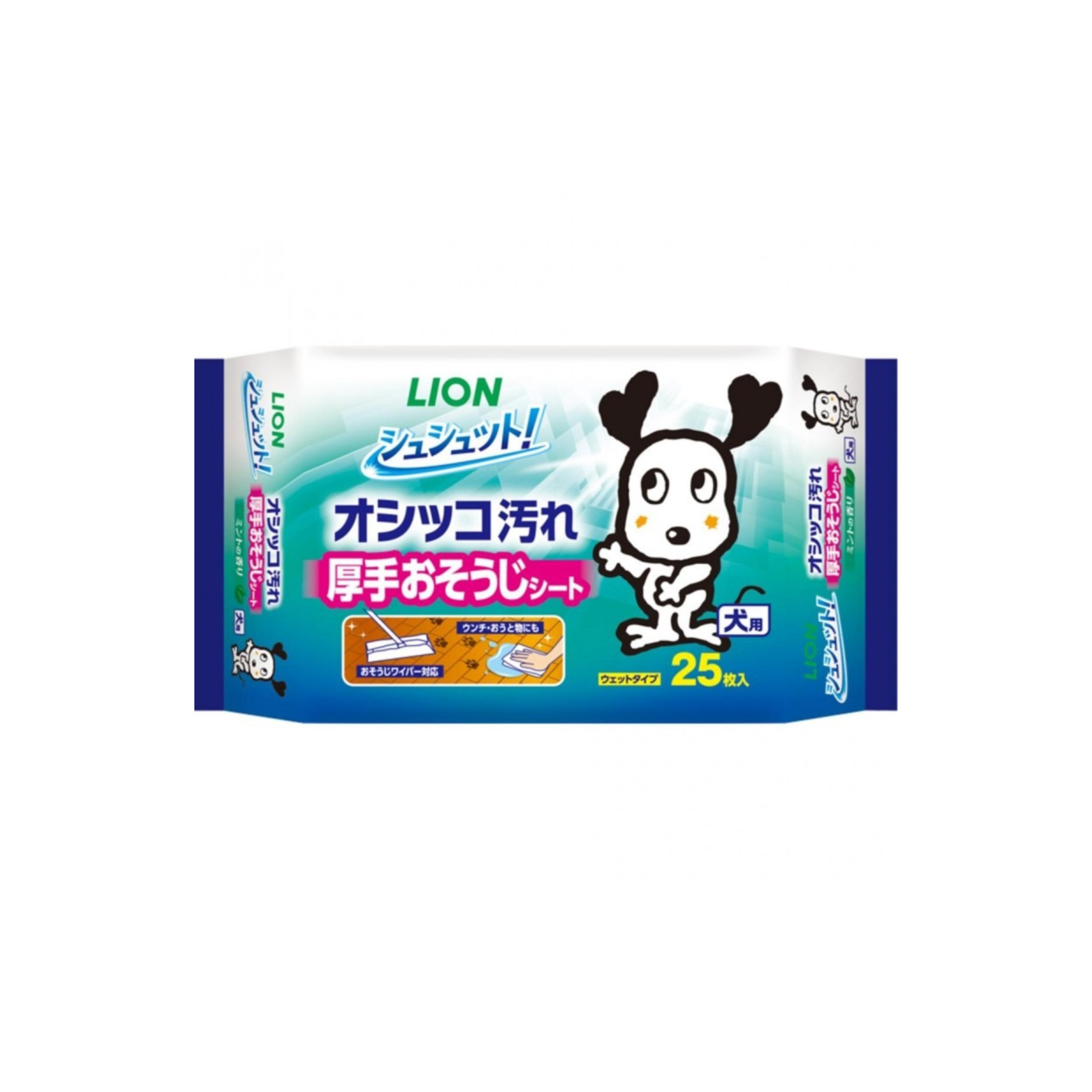 獅王Pet-*[狗用]強力消臭植物性除菌清潔濕紙巾25片裝(4903351008120) [平行進口]