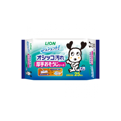 獅王Pet-*[狗用]強力消臭植物性除菌清潔濕紙巾25片裝(4903351008120) [平行進口]