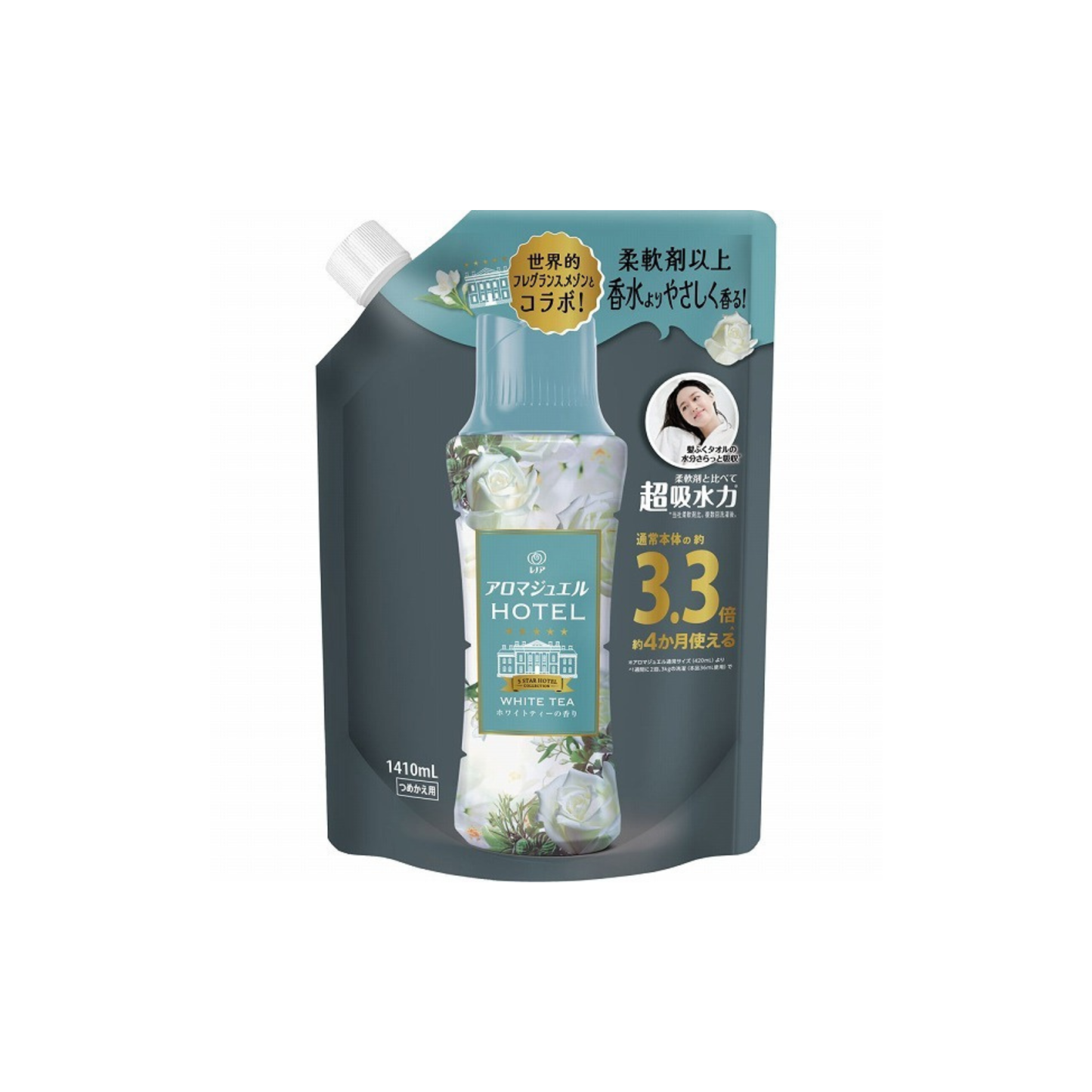 Lenor-*[白茶香]Lenor Happiness 香氛柔順洗衣珠 補充裝 1410ml(4987176228697)[平行進口]