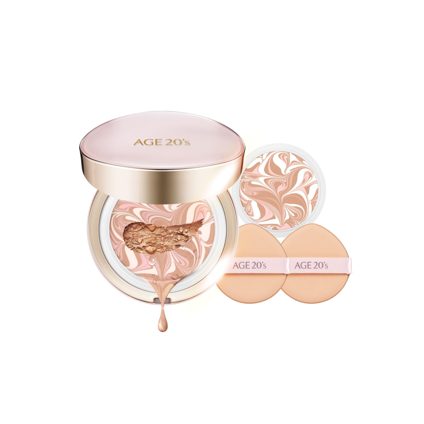 Age 20's-*【粉盒】#23 自然色 極致保濕 逆齡氣墊粉餅 14g + 補充裝 14g(8801046306505)[平行進口]