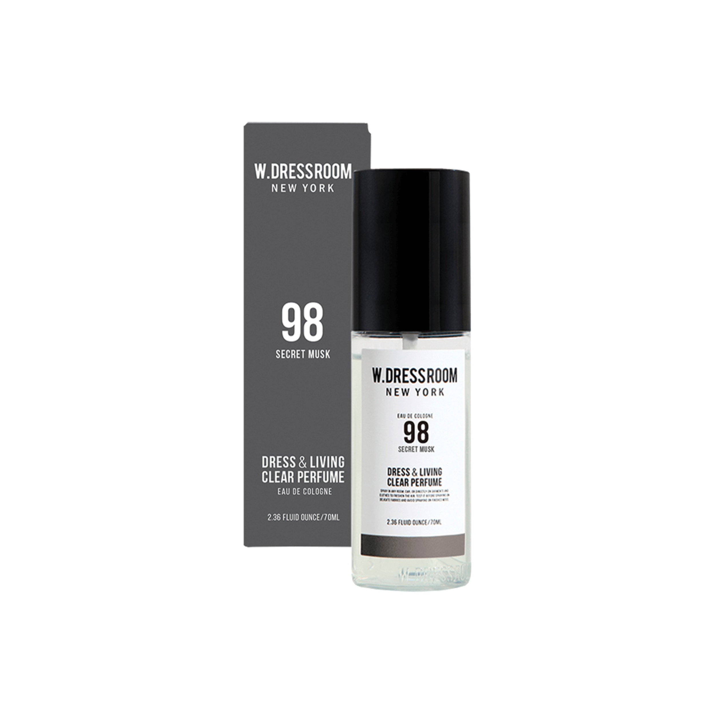 W.DRESSROOM-*衣物家居香水噴霧(No.98 清幽麝香)70ml(8805301003390)[平行進口]