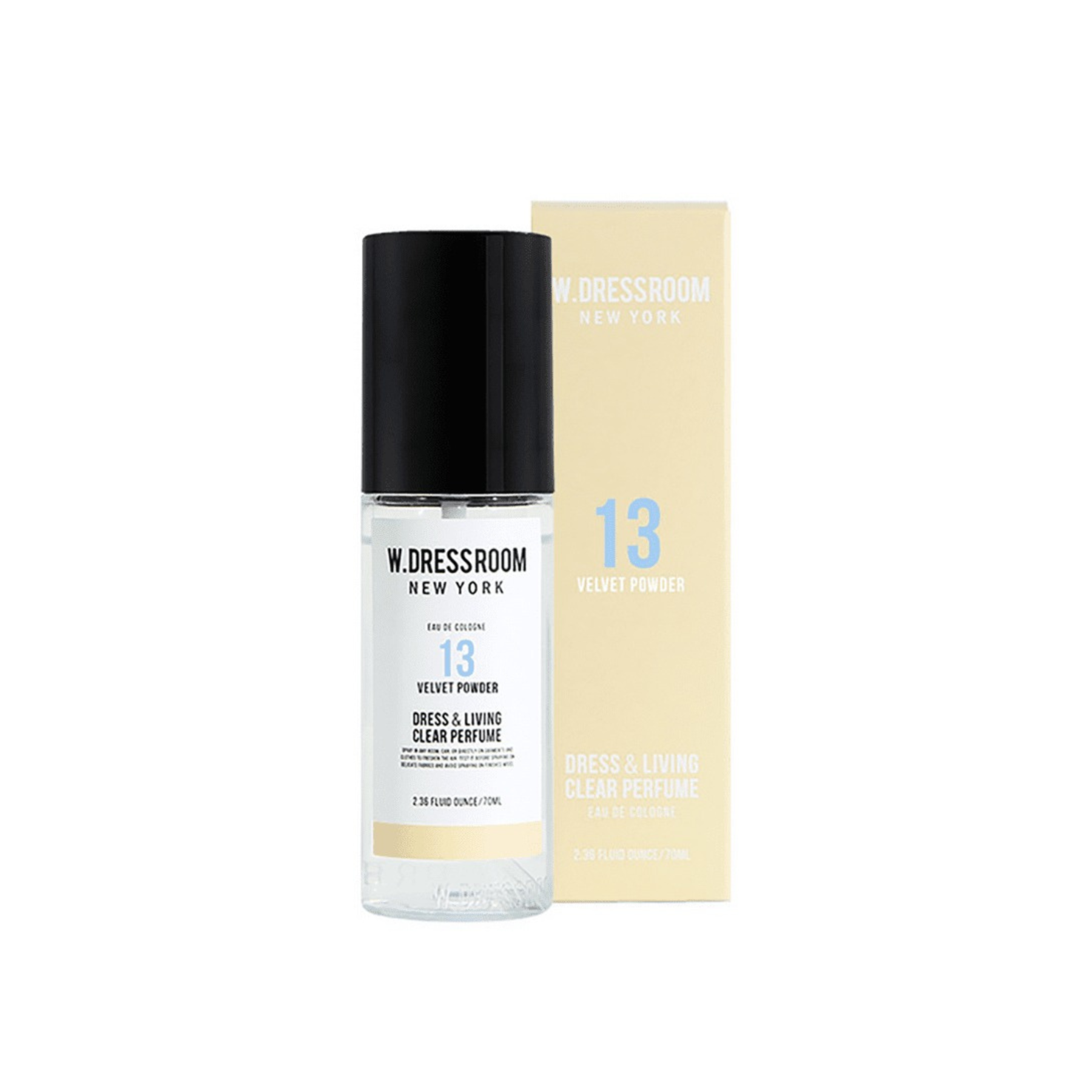 W.DRESSROOM-*衣物家居香水噴霧(No.13 天鵝絨爽身粉) 70ml(8805301007183)[平行進口]