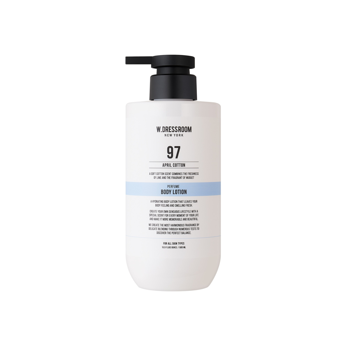 W.DRESSROOM-*保濕香水身體乳(No.97 四月柔棉百合) 500ml(8805301009705)[平行進口]