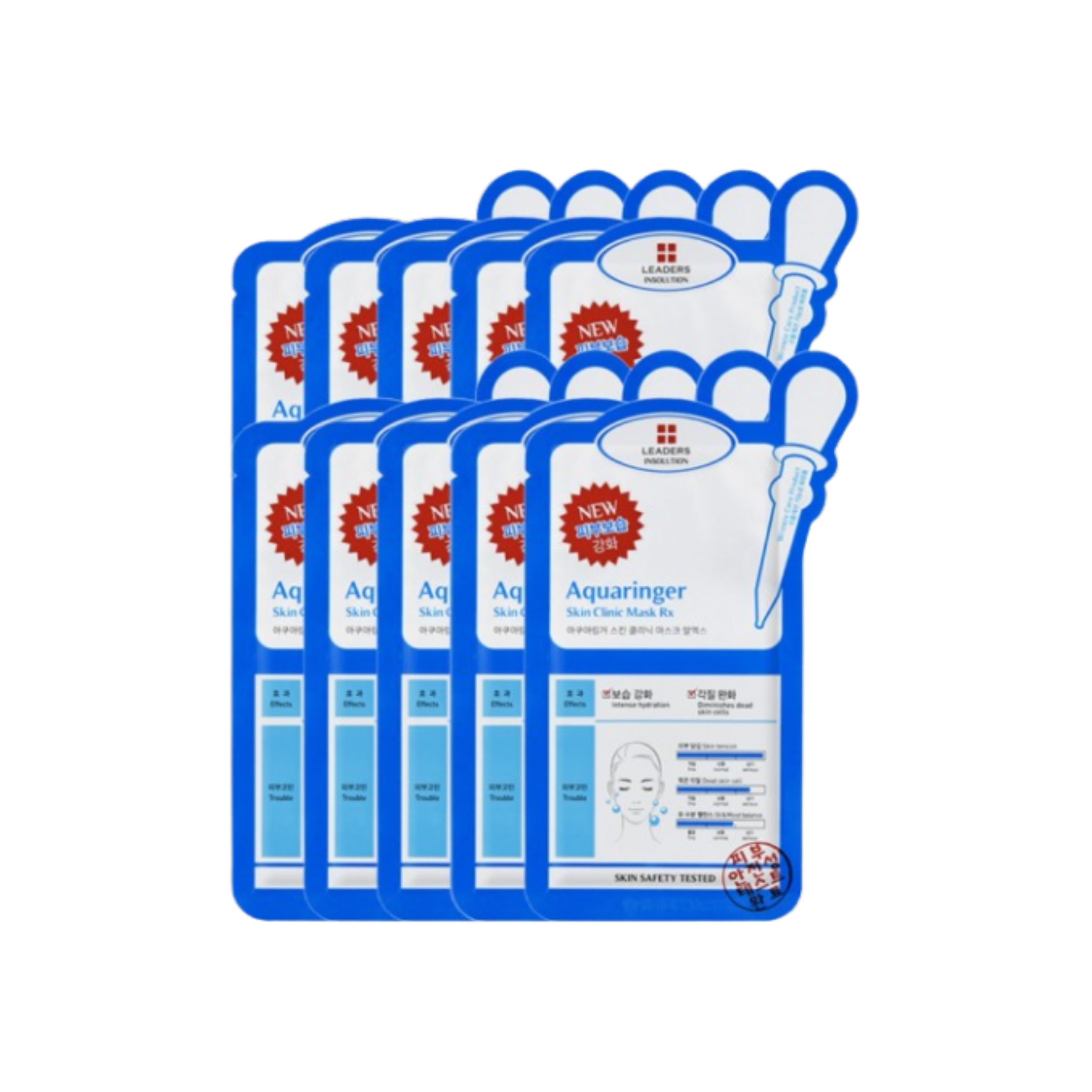 LEADERS-*高效補濕修復面膜 10片(8809483318808)[平行進口]