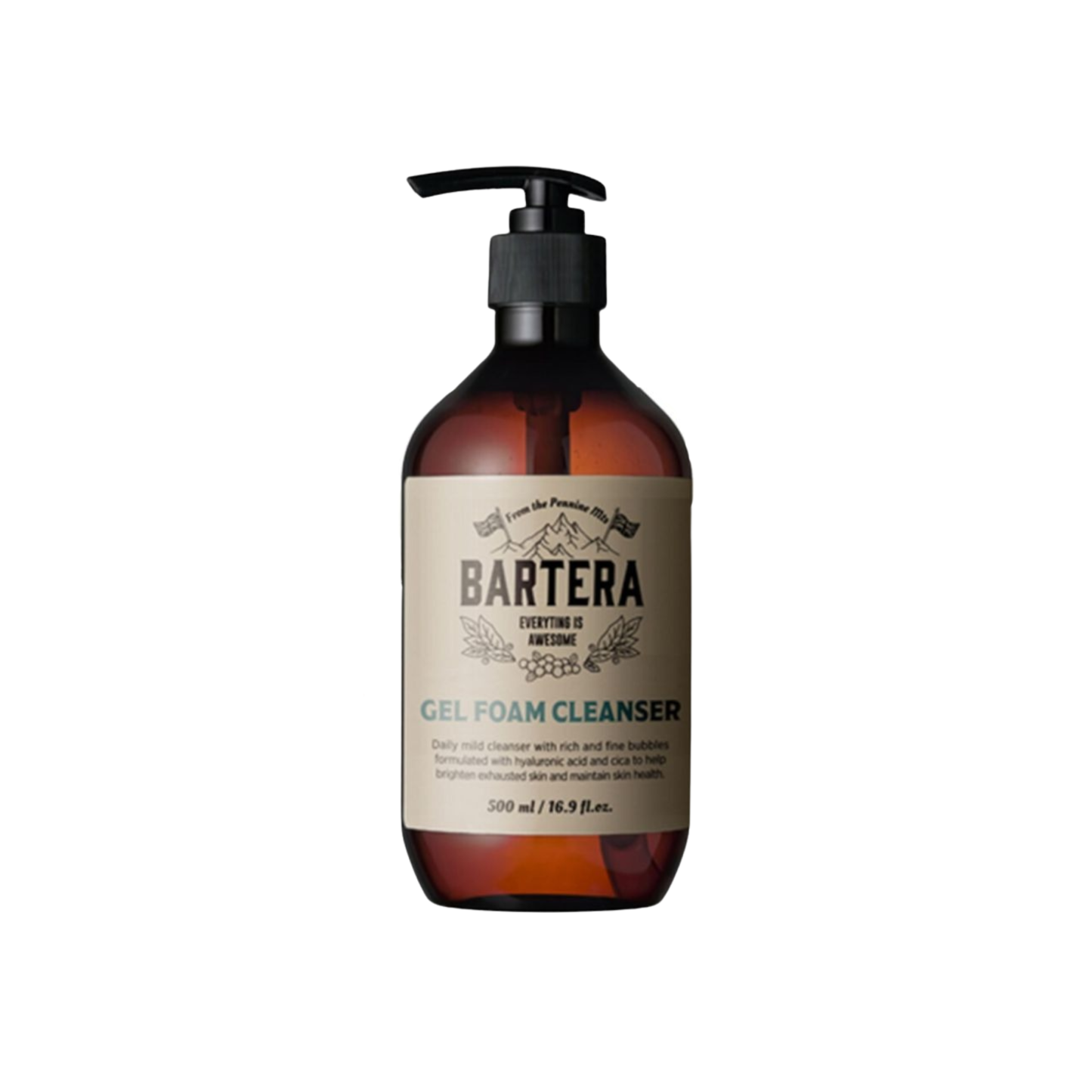 BARTERA-*(積雪草&透明質酸) 潔面凝膠 500ml (8809962370853)[平行進口]