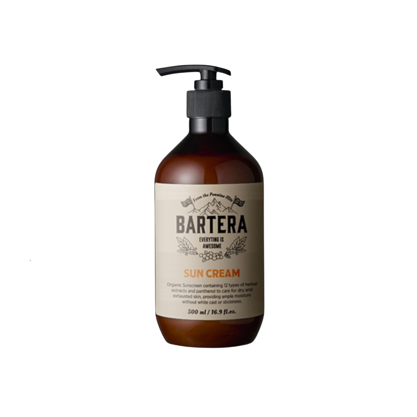 BARTERA-*(草本萃取)防曬乳霜SPF50+/PA++++ 500ml(8809962370860)防晒[平行進口]