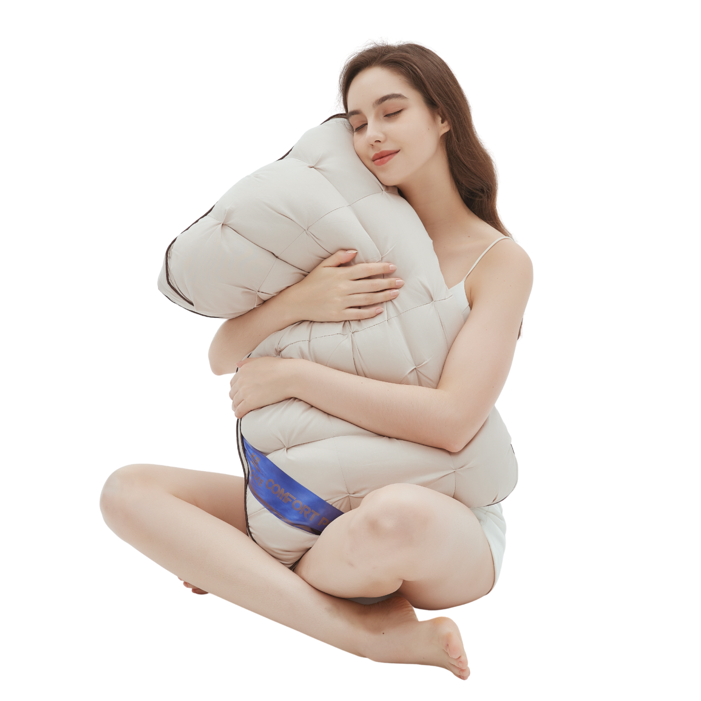 KB HOME-*[卡其色]酒店級扭花絲絨星級枕頭