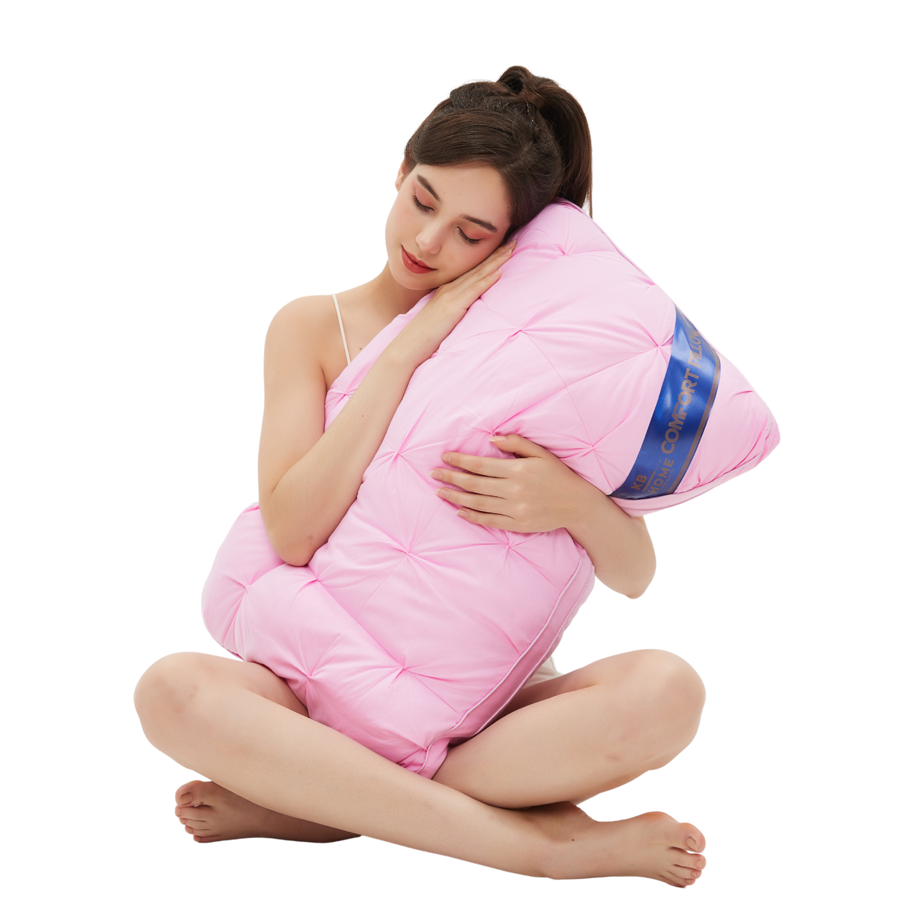 KB HOME-*[粉紅色]酒店級扭花絲絨星級枕頭