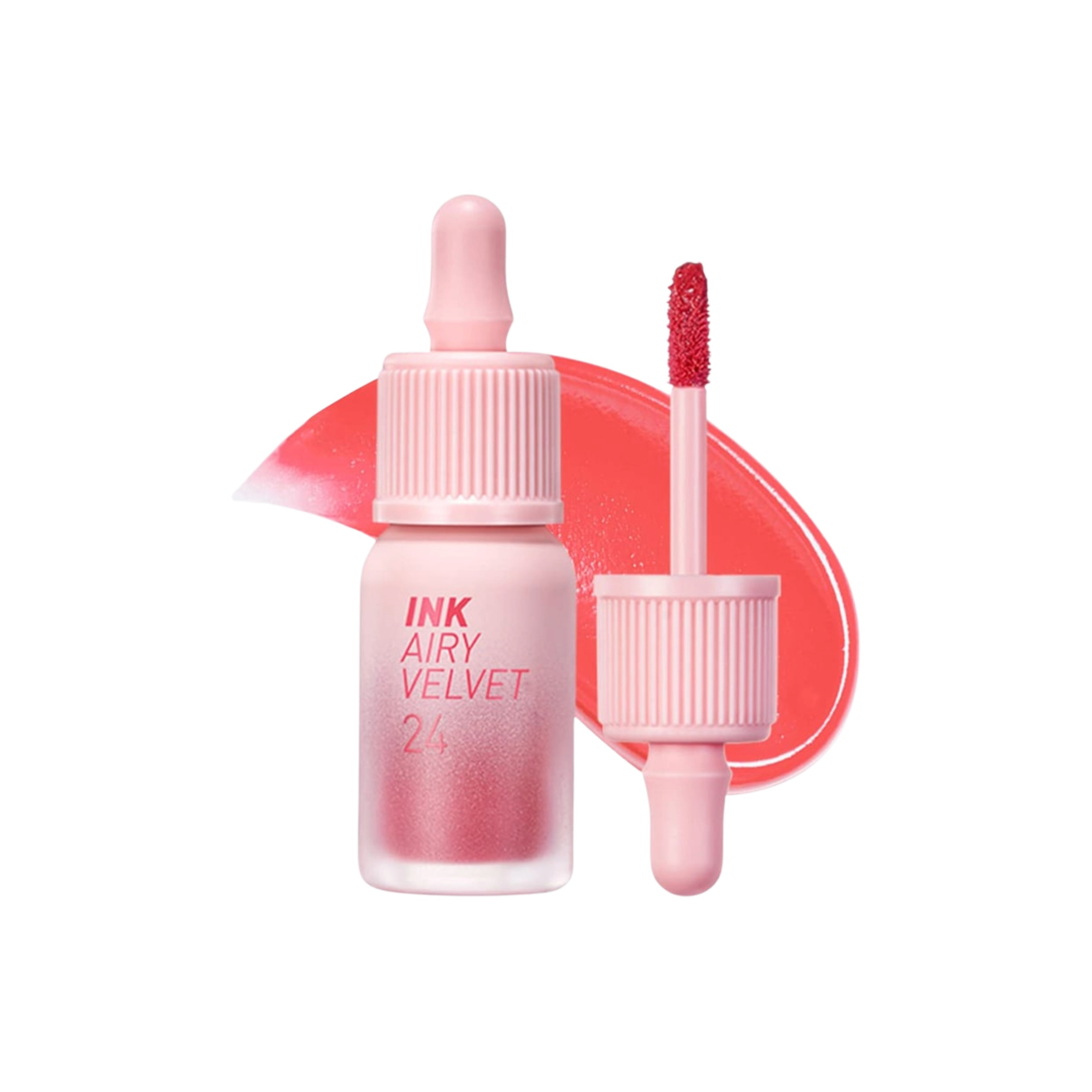 peripera-*輕盈空氣絲絨唇釉 #24 蜜橘紅柿 4g(8809828419740)[平行進口]