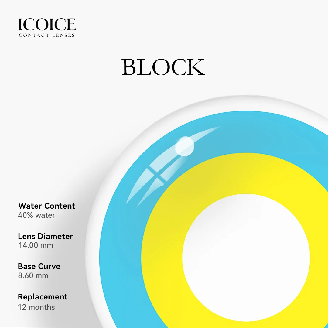 ICOICE Block Blue & Yellow | 1 Year