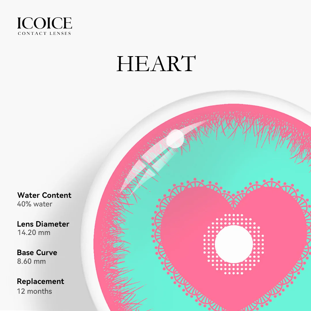 ICOICE Pink Green Heart | 1 Year