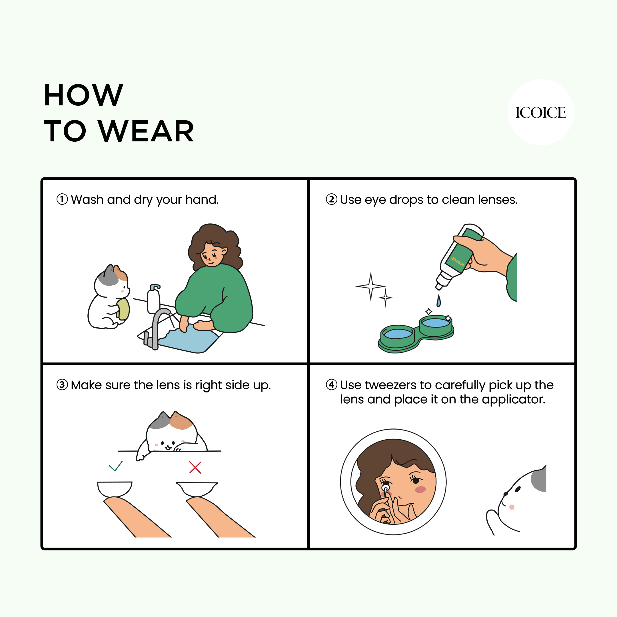 how to wear contact lenses